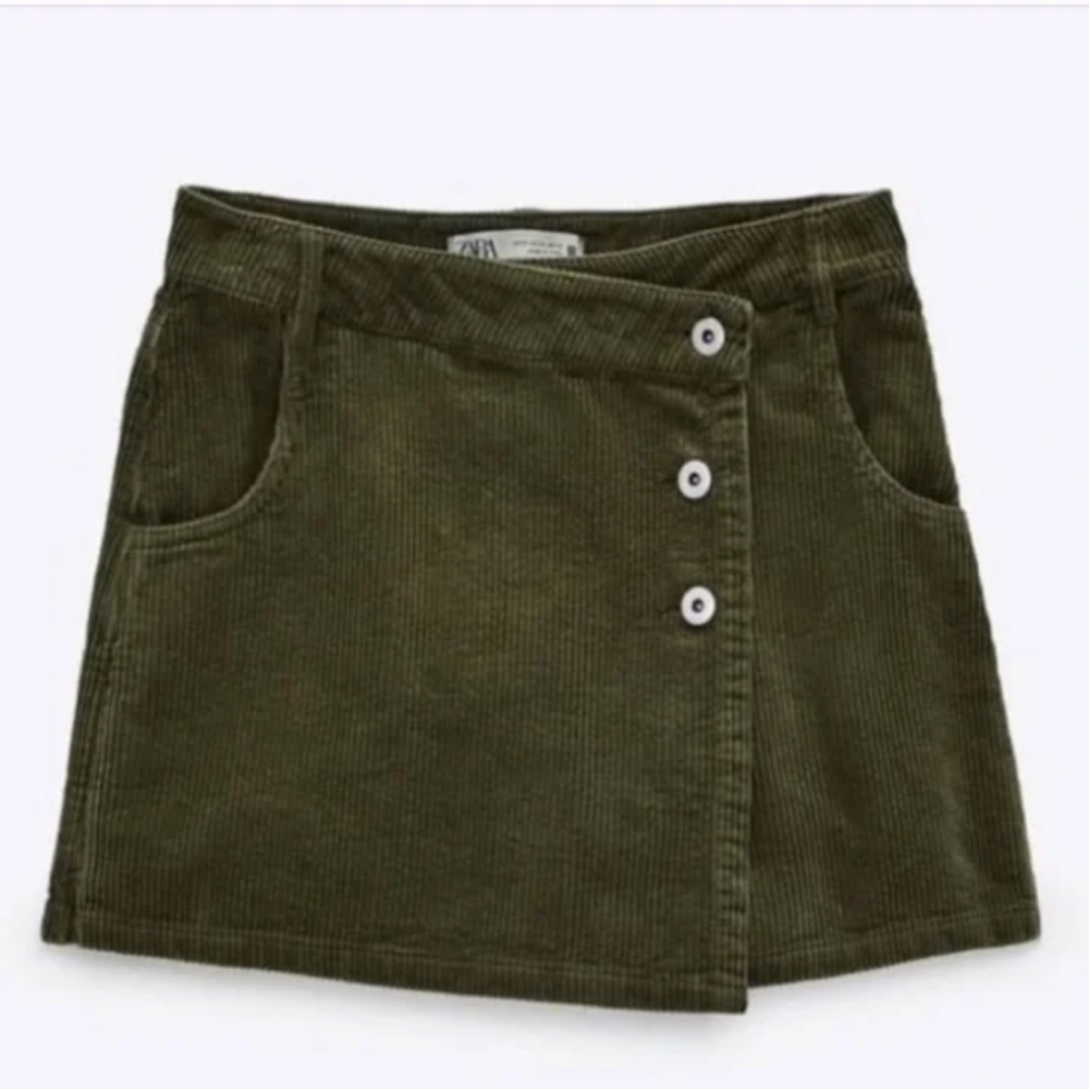 NWOT Zara Cozy Courderoy mini Skort - Picture 3 of 6